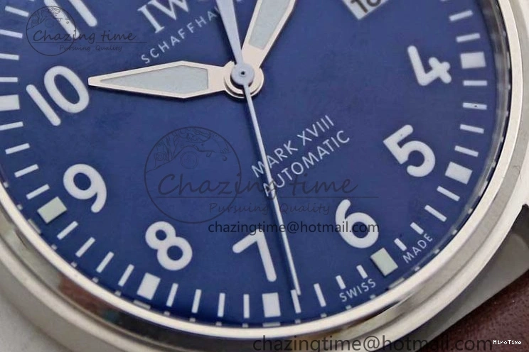 MIROTIME 0502 Mark XVIII IW327010 SS M+F 1:1 Best Edition Blue Dial on Brown Leather Strap A Resilient 7051
